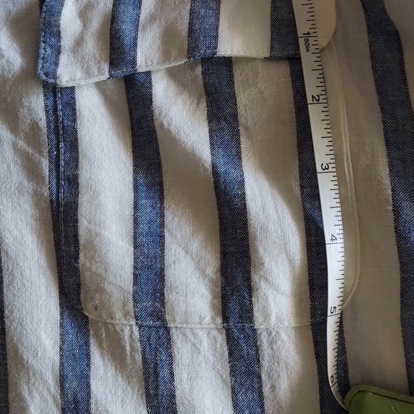 NWT Pendleton Blue & White Striped Women's Short Sleeve One Pocket Shirt - Large - Picture 10 of 10